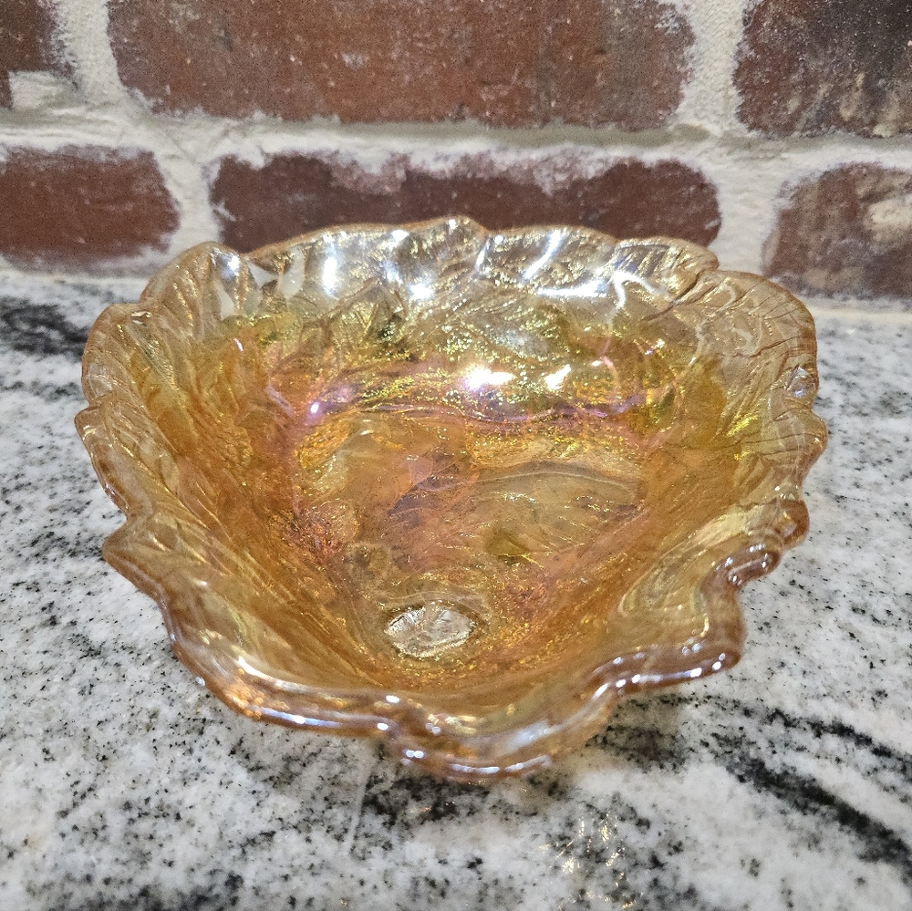 Vtge Indiana Glass Co. Iridescent Bowl
